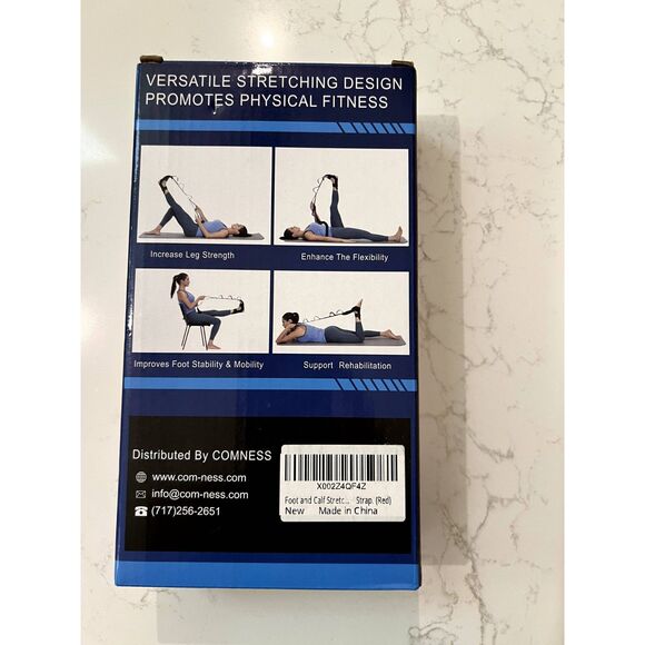 Comness Plantar Fasciitis, Foot, Calf, leg, heel Stretcher, Stretching Strap RED - Picture 2 of 9